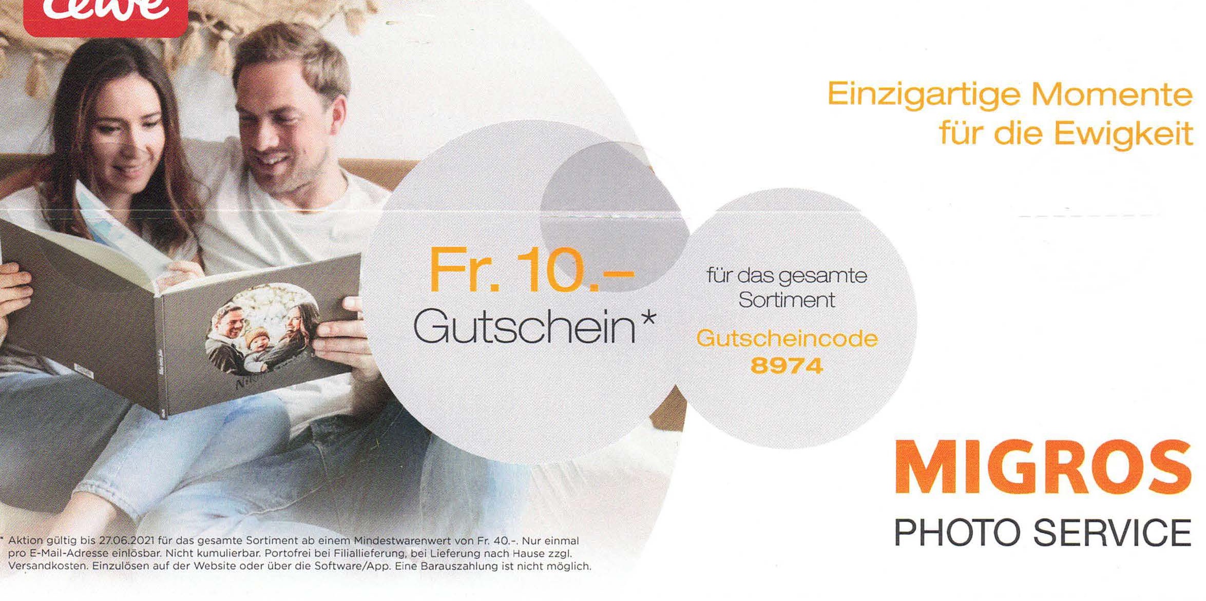 Gutschein Chf 10 Mind Bestellung Chf 40 Bei Migros Photo Service Preispirat