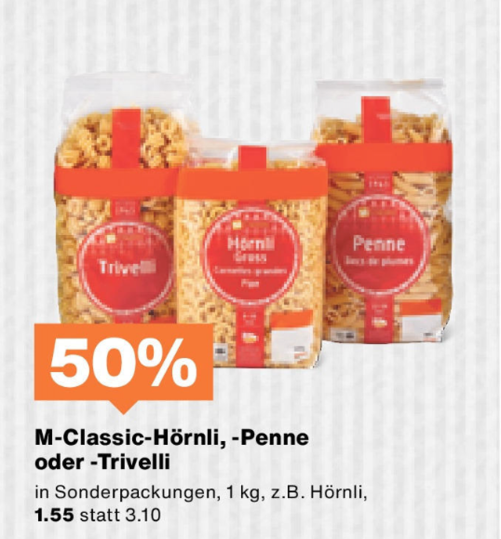 Migros Angebote KW37: 50% Rabatt Auf M-Classic-Hörnli Und Weitere ...