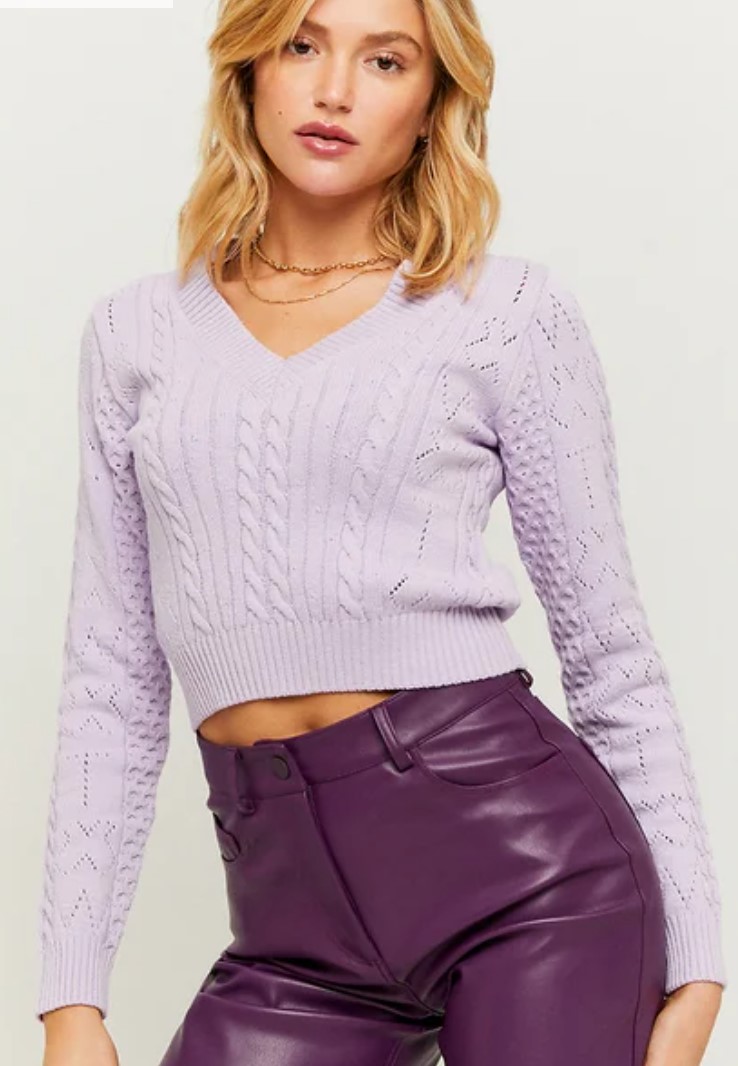 Tally Weijl: Damen langärmliger Pullover in violette (bei Abholung