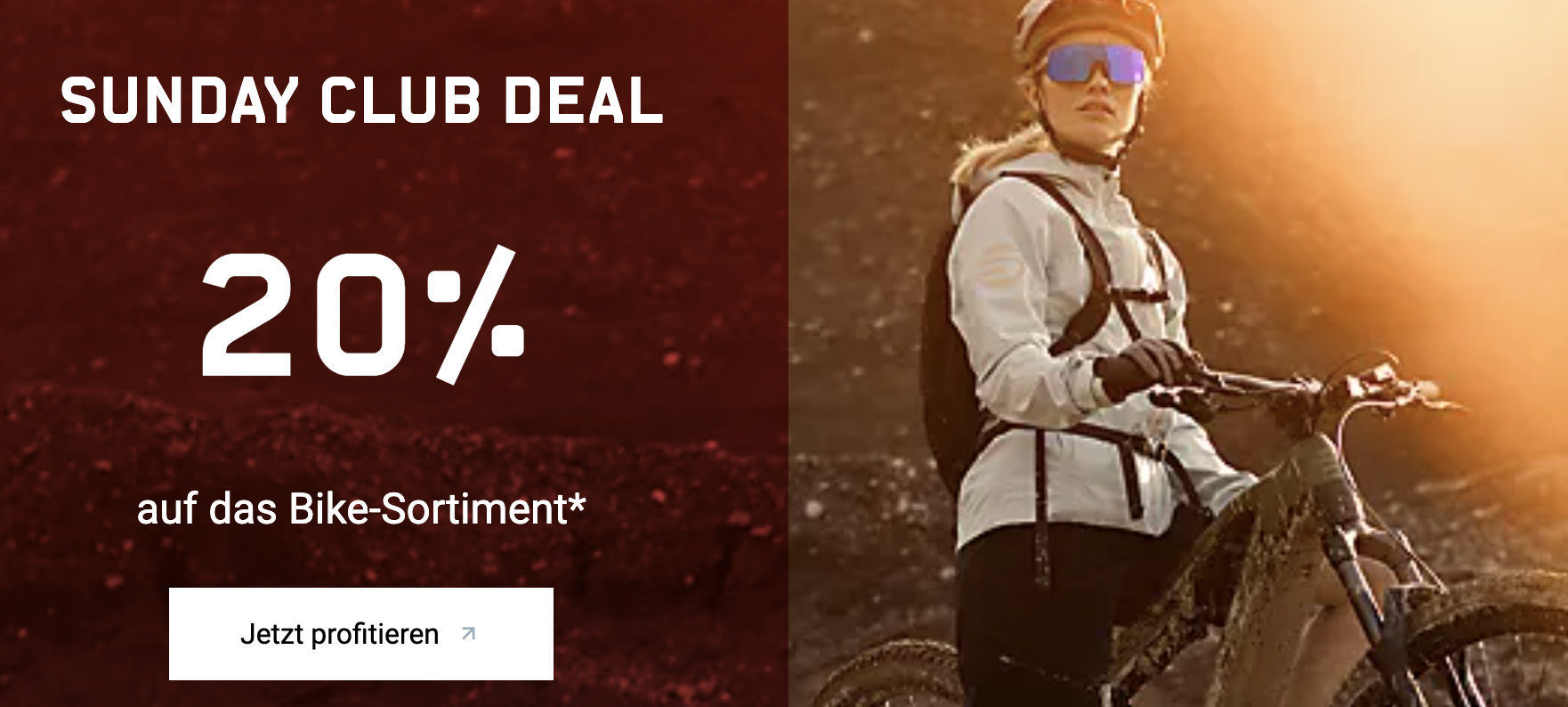 Sunday Club Deal 20 % auf das Bike-Sortiment bei Ochsner Sport