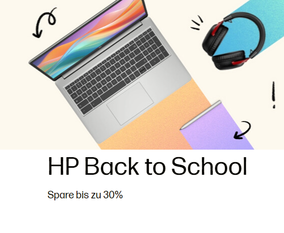 Bis zu 40% Rabatt im HP Back To School Sale auf Laptops, Desktops, Monitore und Zubehör