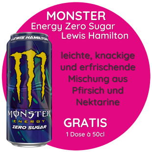 Gratis Getränke Gutscheine bei Rio (lokal) z.B. 1 Dose Monster Energy Lewis Hamilton Zero à 50cl gratis