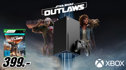 Xbox Series X 1TB Spielkonsole + Star Wars Outlaws Special Edition im Bundle bei MediaMarkt