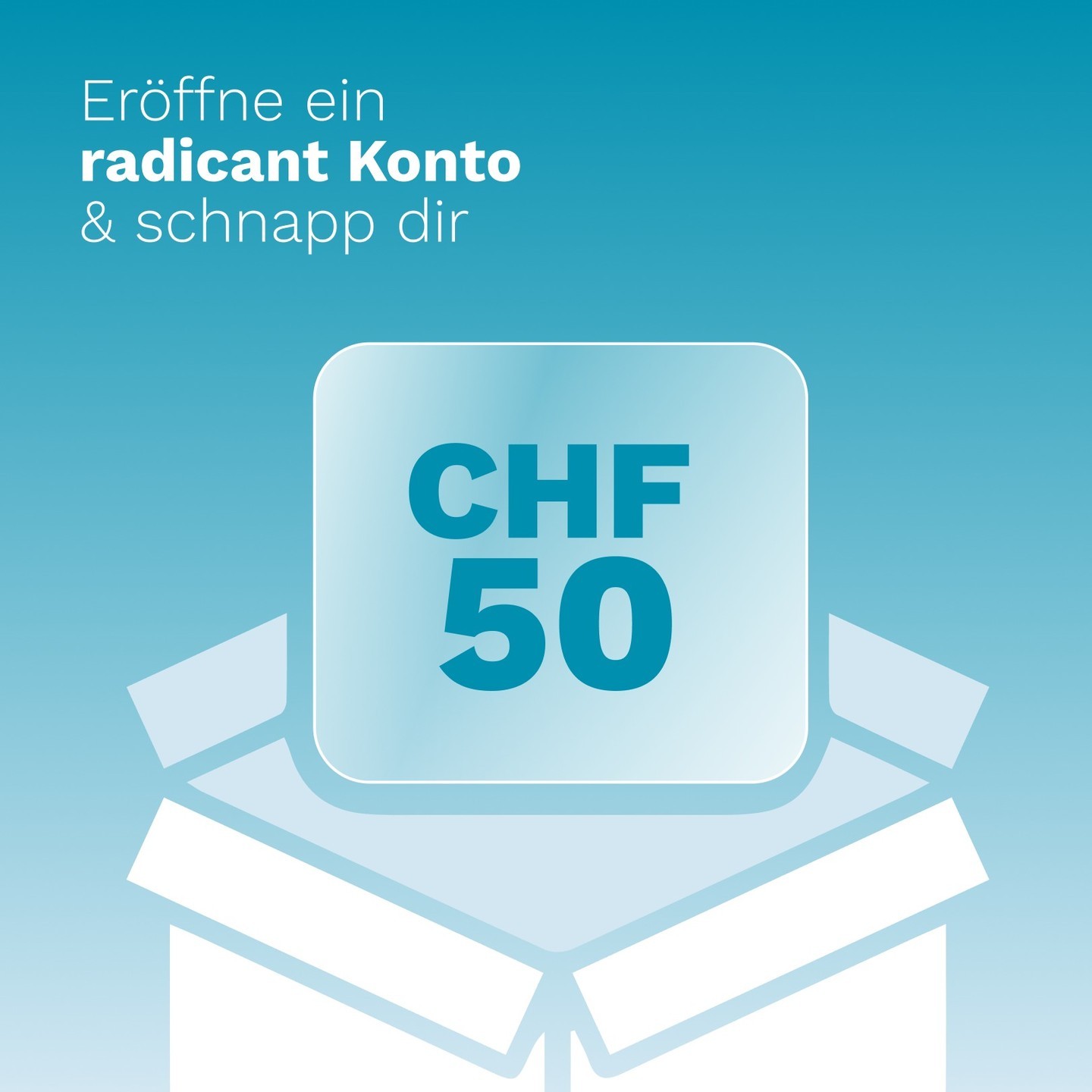 Radicant 50.- CHF bei Kontoeröffnung