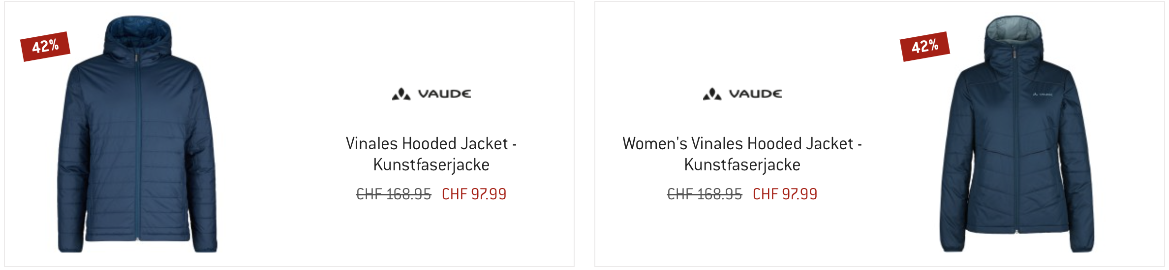 Vaude Vinales Hooded Isolationsjacke Damenn/ Herren bei Berg Freunde