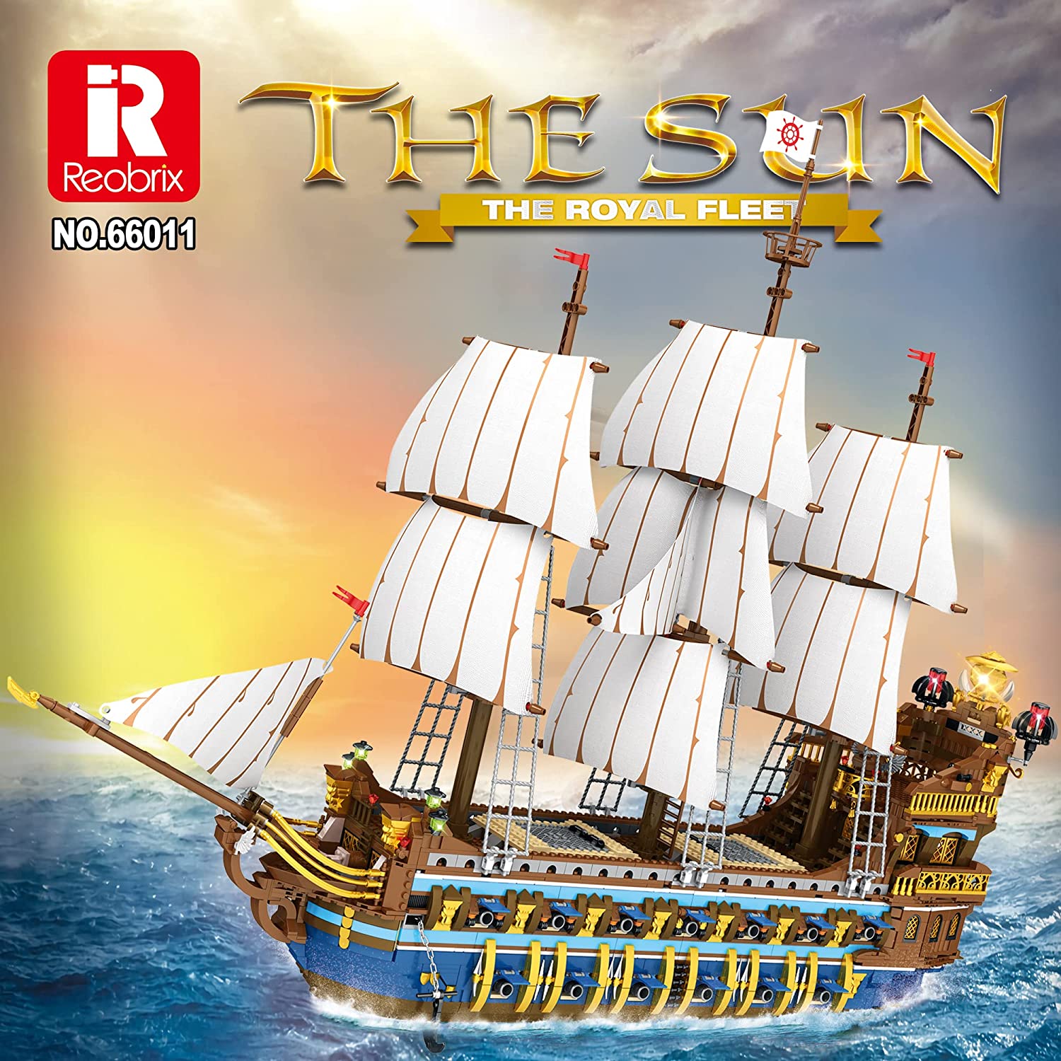 Reobrix 66011 The Sun Piratenschiff mit Stoffsegeln, 3162 Teile mit sehr guten Bewertungen bei Amazon