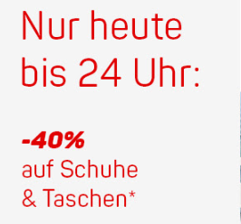 Nur noch heute – Ackermann Gutschein für 40% Rabatt auf Schuhe & Taschen z.B. adidas Performance DURAMO RC