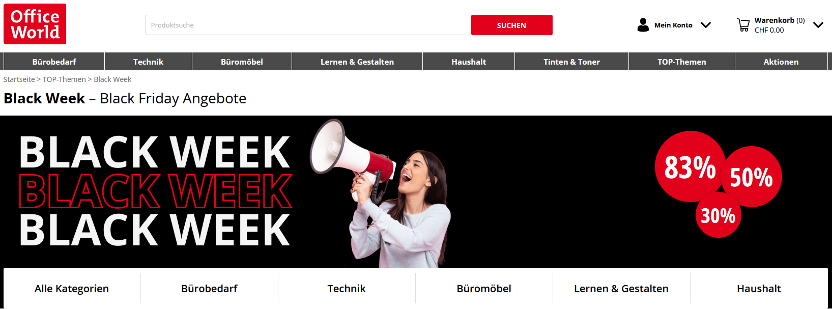 BlackWeek mit diversen Bestpricen