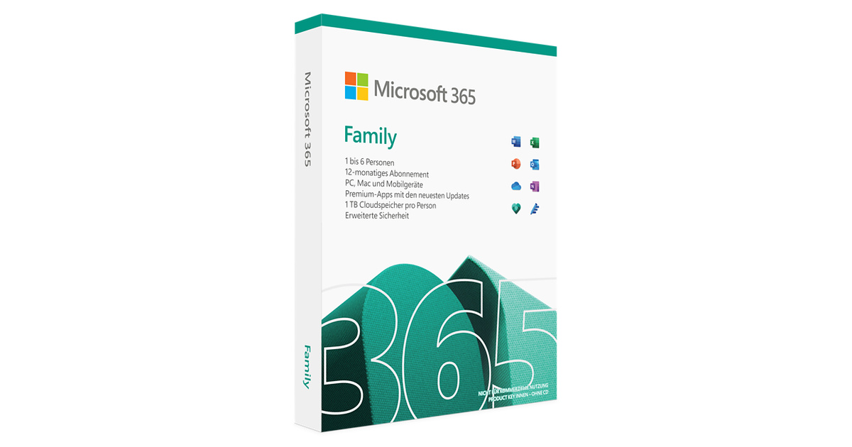 Microsoft 365 Family (12+3 Monate) für ca. CHF 37.40 [DE Grenzgänger]