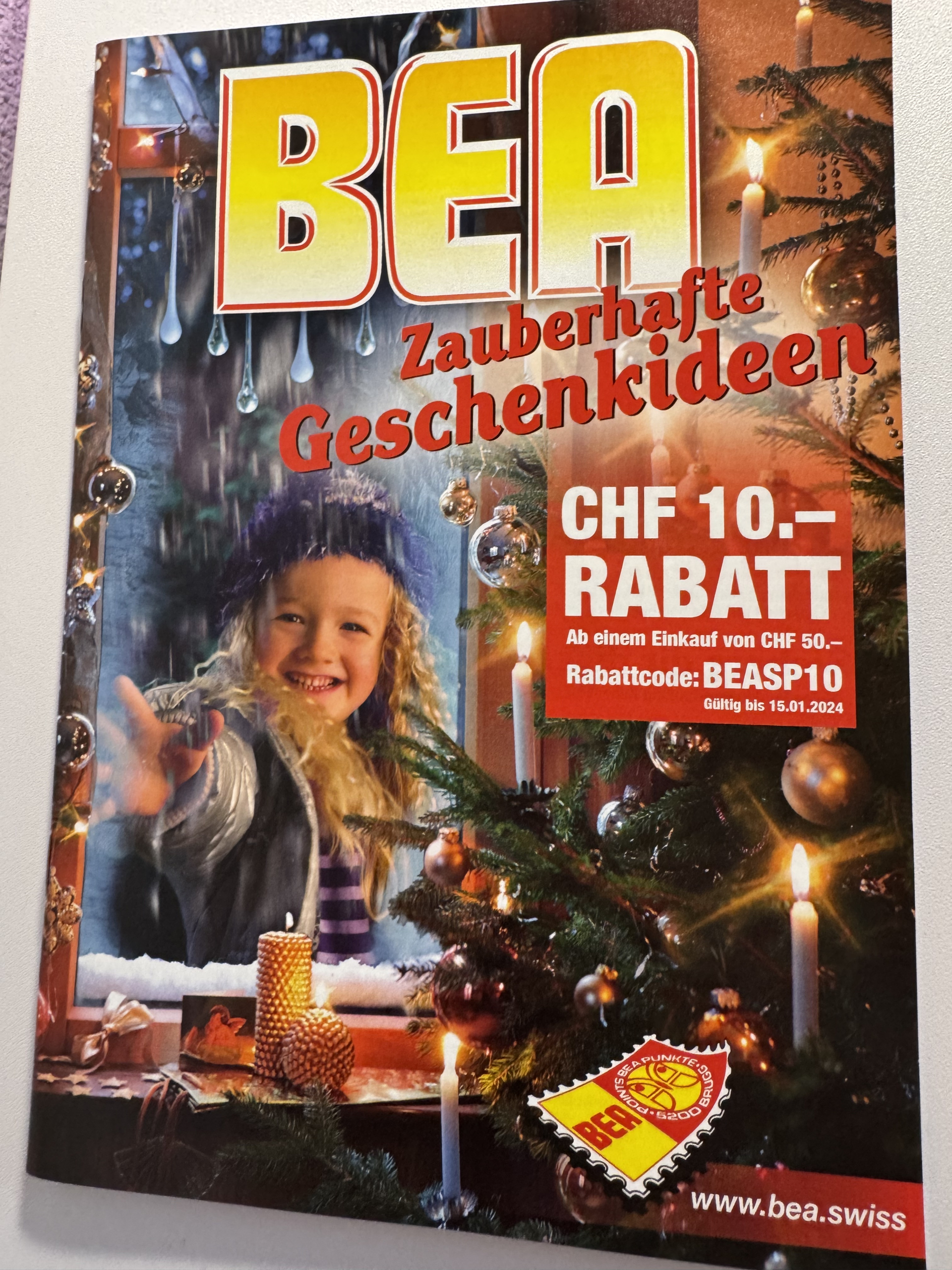 CHF 10 Rabatt ab CHF 50 bei BEA