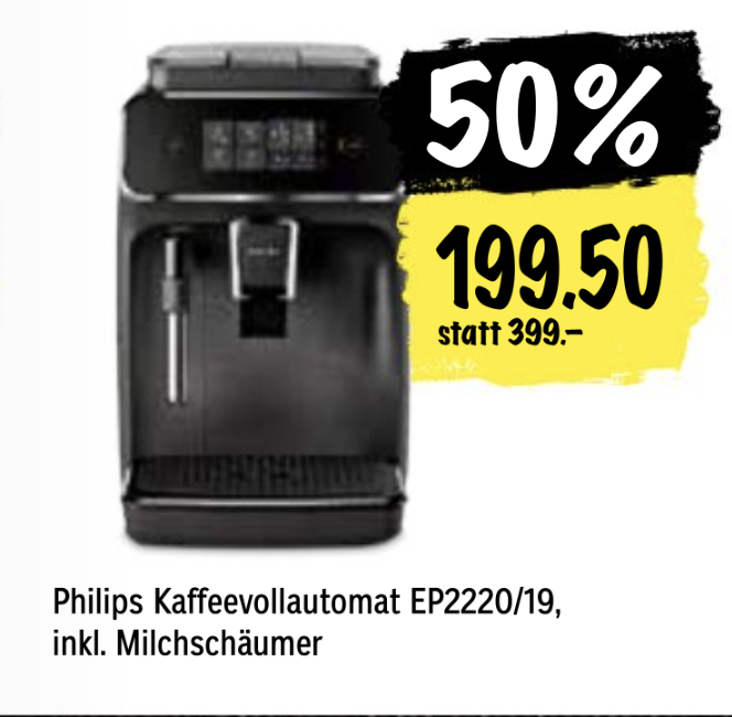 Vorankündigung BF 2024: Philips Kaffeevollautomat EP2220/19 bei Jumbo / Coop ab Freitag, 29.11.