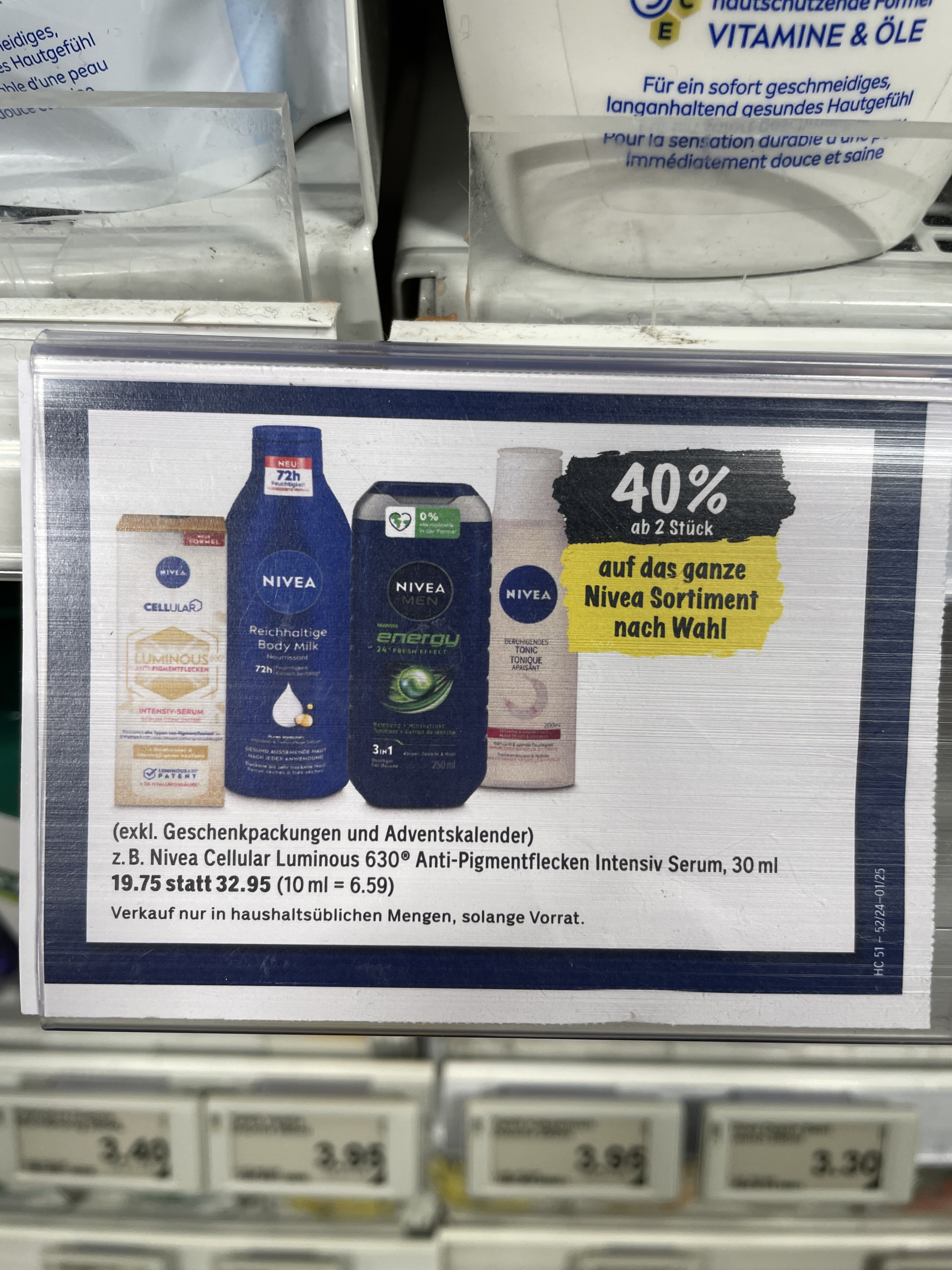 Coop Nivea 40% ab 2 Stk.