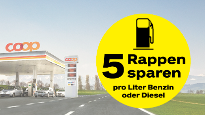 Coop Pronto Gutschein für 5 Rappen pro Liter Rabatt (Benzin & Diesel)