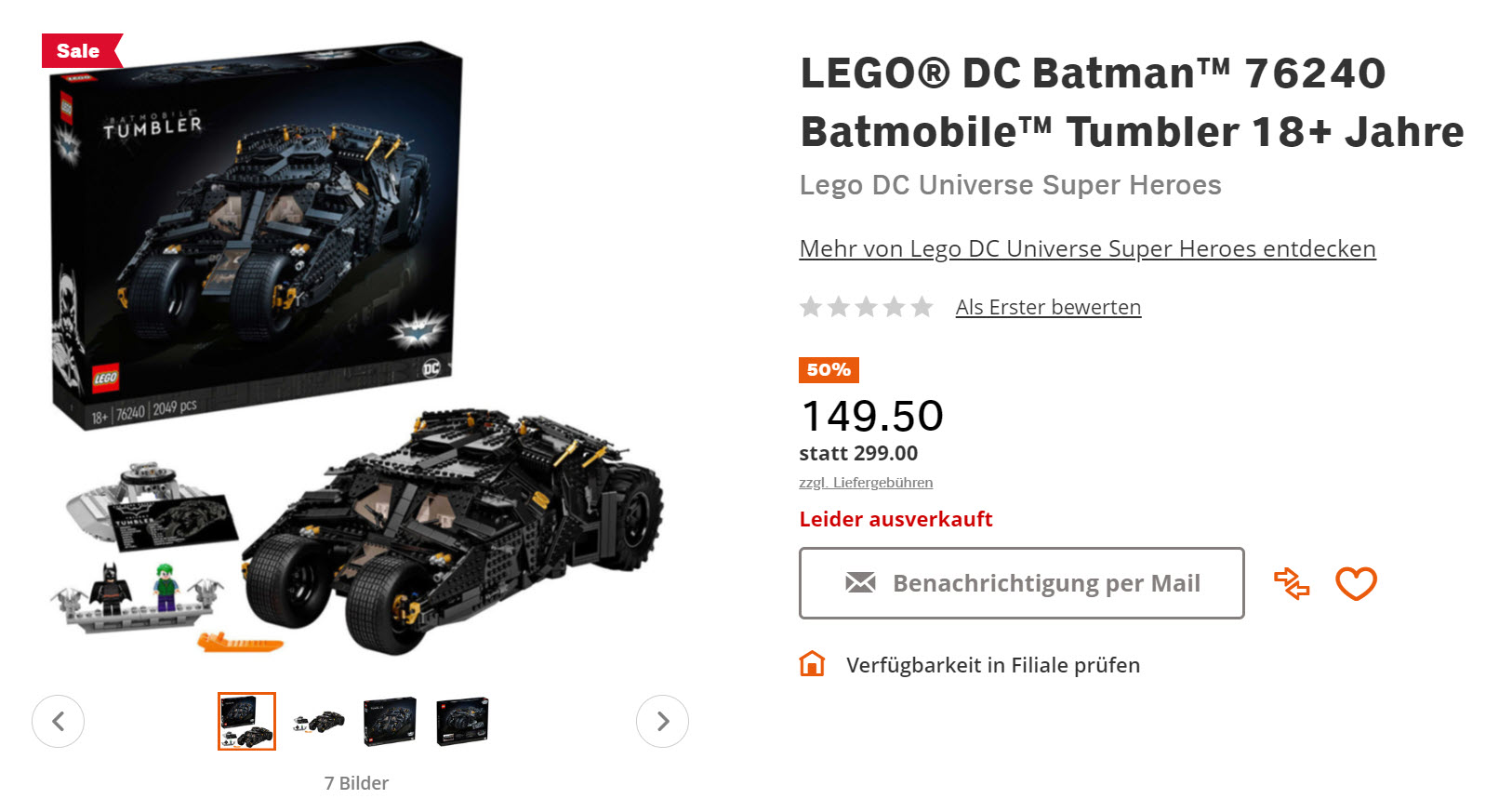 LEGO DC Batman Tumbler (Lokal)