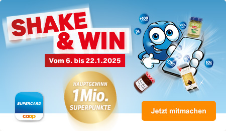 *Vorankündigung* Shake & Win bei Coop – diverse Sofortpreise !! (6. bis 22. Januar 2025)