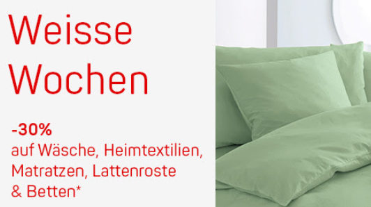 Ackermann Gutschein 30 % auf Wäsche, Heimtextilien, Matratzen, Lattenroste & Betten, z. B. feelings by billerbeck Daunenbettdecke Lara Light