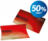 Gidor Geschenkkarte 50% Rabatt im Supercard Prämienshop