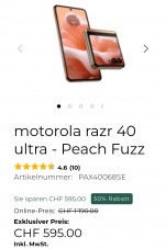 50% Rabatt – Motorola razr 40 ultra und razr 40