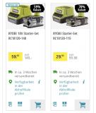 Ryobi Starter Set (Akku + Ladegerät) bei Coop Bau+Hobby