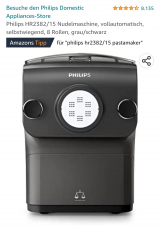 Philips Nudelmaschine HR2382/15 mit 8 Rollen zum Bestpreis