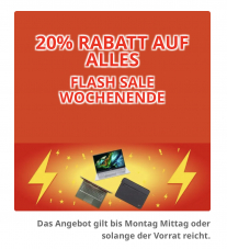 Acer: 20% Rabatt auf alles im Webshop