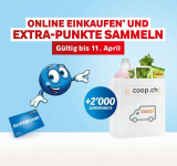 Nur bis 11.4. bei coop.ch: 2000 Superpunkte ab MBW CHF 200.- (kumulierbar mit CHF 20 Gutschein)