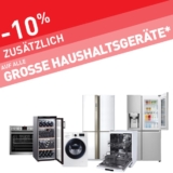 Nur heute: 10% auf alle grossen Haushaltsgeräte bei Conforama, z.B. Waschmaschine mit Trockner SAMSUNG WD80M4453JW/WS für CHF 629.10 statt CHF 1299.-