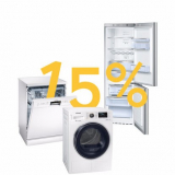 15% auf alle Haushaltsgrossgeräte bei Galaxus, z.B. Kühlschrank Siemens GS54NAW42 für CHF 694.45 statt CHF 817.-