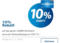 Jumbo Gutschein für 10% Rabatt ab 75 Franken Bestellwert bis 03.11.