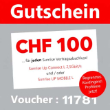 CHF 100 MediaMarkt Gutschein für Sunrise Up Mobile L