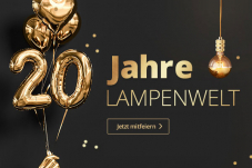 Lampenwelt feiert 20 Lichtjahre – 15% Rabatt ab MBW CHF 200