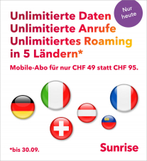 Nur heute: Sunrise Freedom swiss neighbors für CHF 49.- statt 95.-