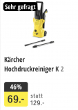 [Lokal] Kärcher Hochdruckreiniger K2 für CHF 69.-