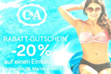 20 % Rabatt bei C&A, Online und Offline