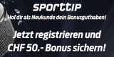 Sporttip: Gratis CHF 50.- Neukundenbonus (keine Einzahlung nötig!)