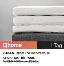 Jensen Boxspring-Topper und Bezüge bei QoQa