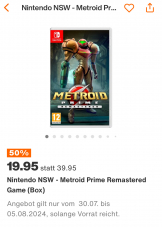 Metroid Prime Remastered (Nintendo Switch) ab 30.07.2024