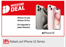 Interdiscount: iPhone 15 / iPhone 15 Plus / iPhone 15 Pro / iPhone 15 Pro Max – 10% Rabatt