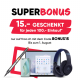 CHF 15.- geschenkt für jeden CHF 100.- Einkauf bei FNAC nur für kurze Zeit