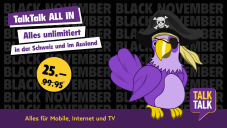 TalkTalk Black Week – In der Schweiz und im Ausland unlimitiert surfen und telefonieren für CHF 25.-