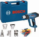 Bosch Professional Heißluftgebläse GHG 23-66 (Leistung 2300 Watt, 50-650 °C, Display, inkl. 5 Düsen)