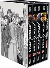 Attack on Titan deutschsprachige Bände 31-34 + 2 Extras bei Ex Libris