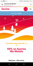 50% auf We Mobile Abos von Sunrise