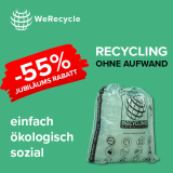 WeRecycle: 55% Rabatt auf alle Jahresabonnemente (nur heute)!