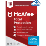 MCAFEE Total Protection (Abo, 10x, 1 Jahr, Deutsch) bei Interdiscount