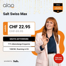 Salt Swiss Max für CHF 22.95 statt CHF 69.95 – spare 71% – alao exklusive