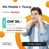 Alao: CHF 200.- Cashback auf alle Sunrise Abos