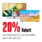 20% Rabatt auf Samsung TVs bei Interdiscount