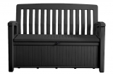 Keter Patio Bench Gartenbank mit Stauraum Grau inkl. gratis Lieferung (132×61×89 cm / 227 l) bei Jumbo