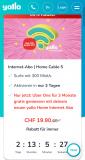 yallo Home Cable S mit 300 Mbit/s (inkl. Uber One 3 Monate gratis), TV-Option +5 CHF